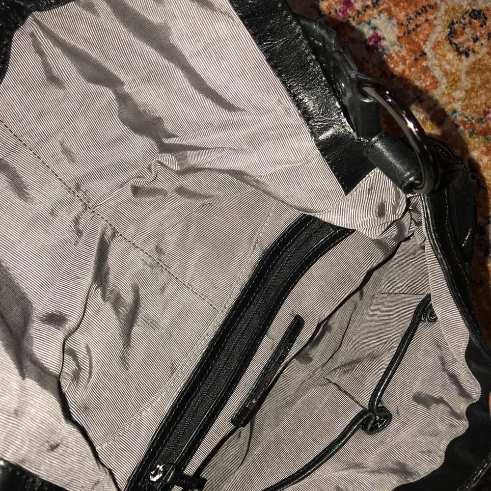 Elliot Lucca Patchwork Black Leather Handbag - image 6